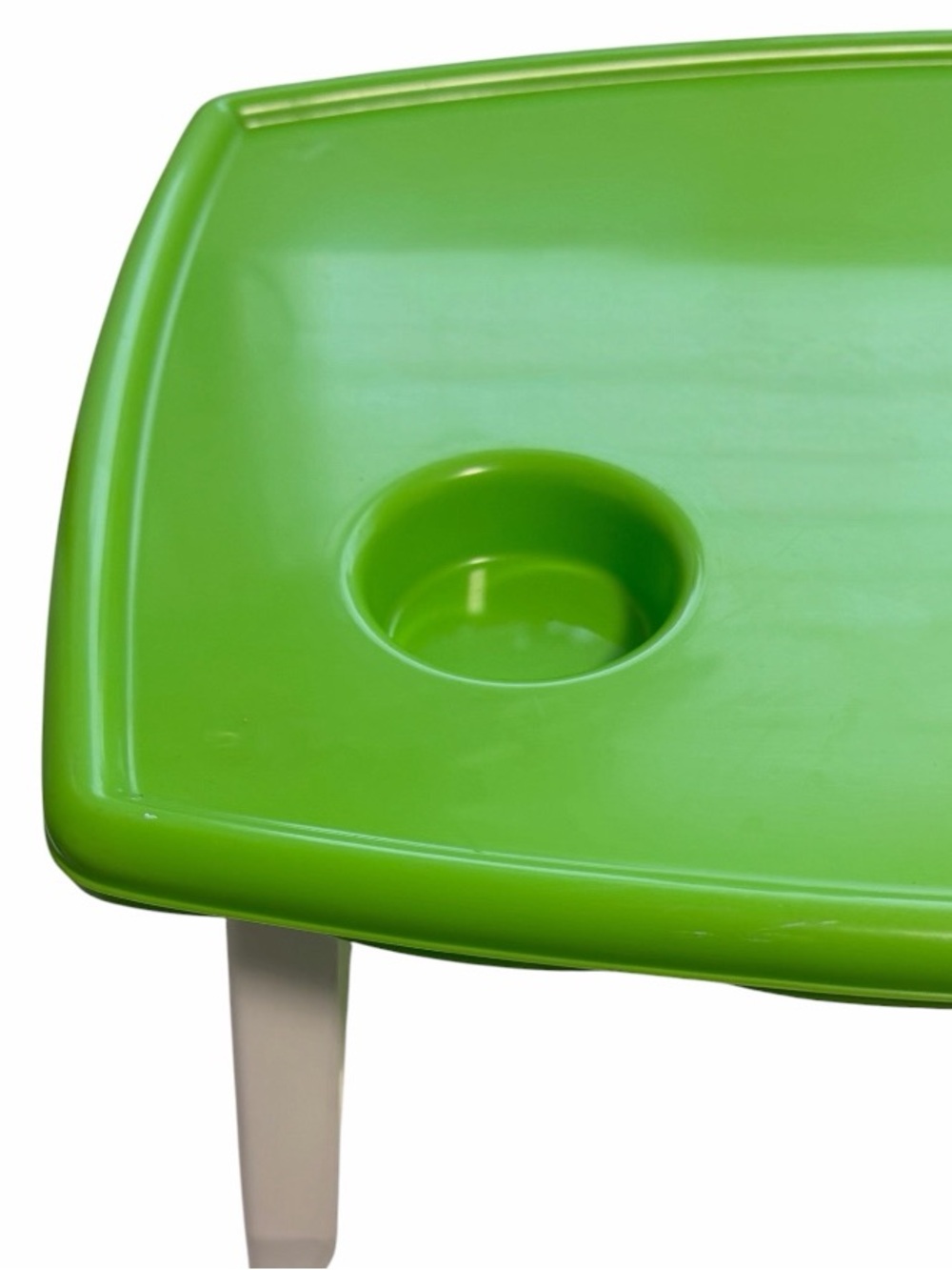 Vintage 70’s Blisscraft of Hollywood “Happy Time Tray” In Lime Green - Picture 9 of 16